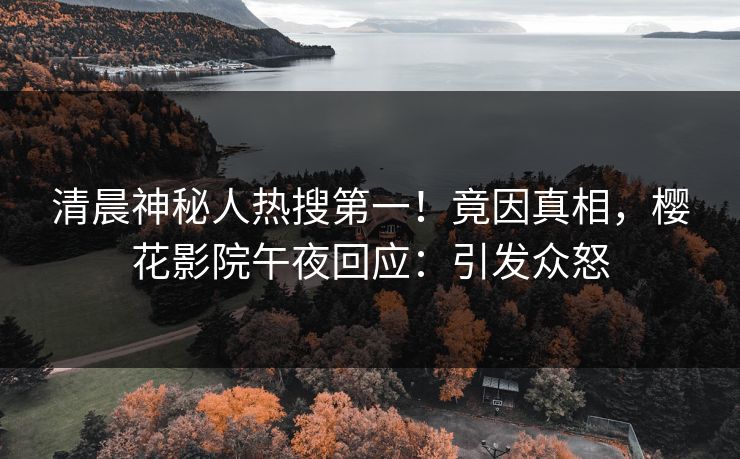清晨神秘人热搜第一！竟因真相，樱花影院午夜回应：引发众怒
